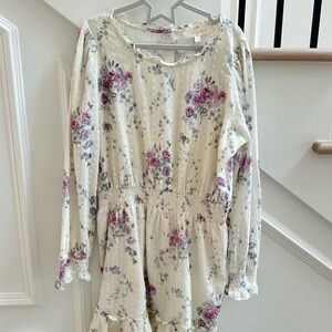 LoveShackFancy Girls Floral Long Sleeve Dress- Size 12